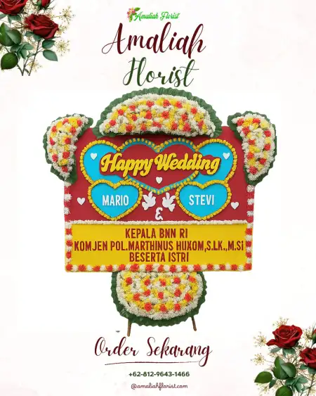 Papan Bunga Pernikahan Eretan Wetan